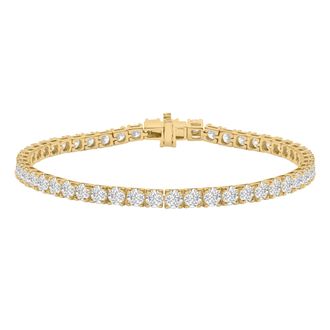 Diamond2Deal 14K Gold 2 CTW Lab-Grown Diamond Straight-Line Tennis Bracelet 7