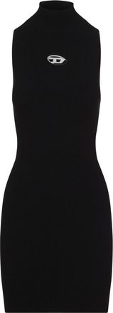 Diesel Womens Black Ribbed M-onervax Dress Rayon - Size Medium