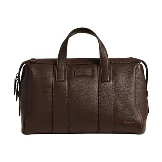 Kiton Reistas van hertenleer - Heren - Weekendtassen - Bruin - ONE Size - Leer - Tassen