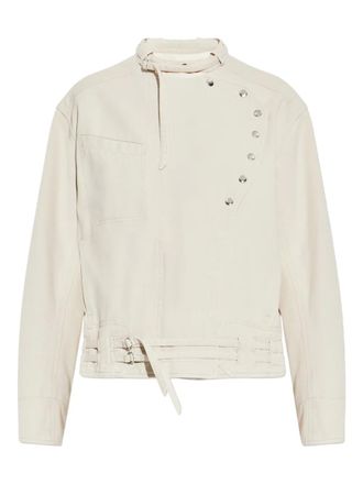 Isabel Marant Timea buttoned-belted jacket - women - Cotton - 36 - Neutrals