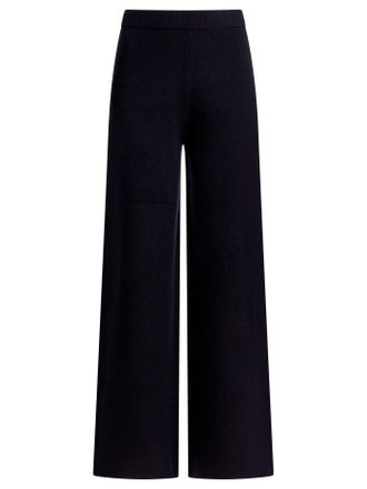 Max Mara Womens Blue Wool Cashmere Trousers - Navy - Size Large