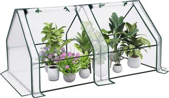 Woltu Invernadero De Jard&iacute;n Terraza 180x90x90cm Tipo Caseta Tubo De Acero Vivero Casero Con 2 Ventanas Para Cultivo Plantas Flores Tomates Blanco - Woltu
