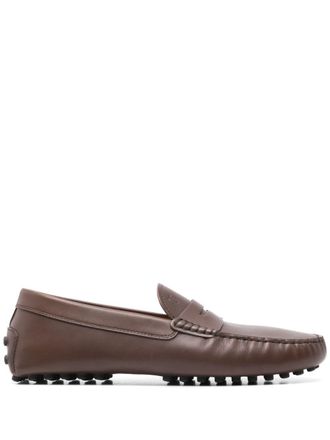 Tod's Gommino driving loafers - men - Calf Leather/Calf Leather/Rubber/Calf Leather - 10.5 - Brown