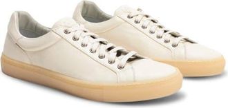 Robert Barakett Terrence Low Top Leather Sneaker in Ivory at Nordstrom, Size 10.5