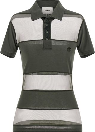Coperni transparant gestreept poloshirt