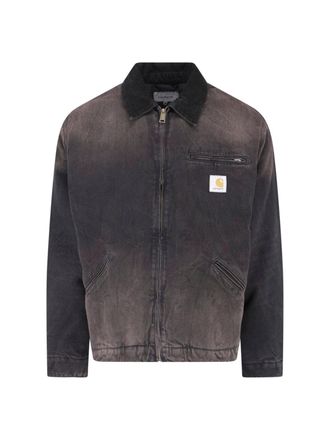 Carhartt Work in Progress Black OG Detroit Worn-Effect Cotton Jacket