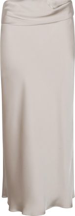 Patrizia Pepe High Waisted Draped Polyester Maxi Skirt