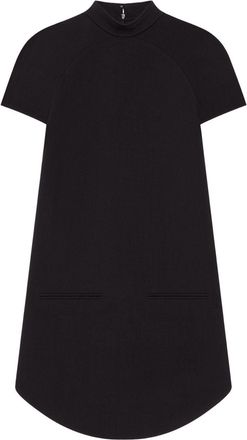 Courr&egrave;ges Funnel Neck Black Mini Dress