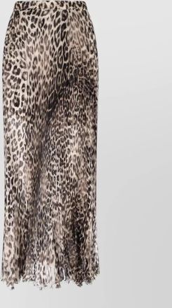 Ermanno Scervino animal print pleated midi skirt elastic waistband