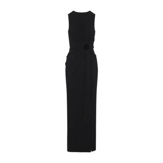 Sportmax Saletta Lange Jurk - Dames - Maxi kleedjes - Zwart - M - Kleedjes