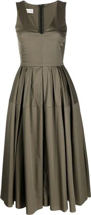 Blanca Vita V-neck sleeveless dress - women - Polyamide/Spandex/Elastane/Cotton - 38 - Green