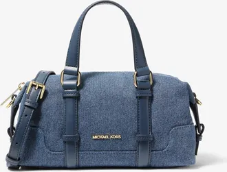 Michael Kors Teddi Extra-Small Washed Denim Slouchy Crossbody Bag