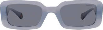 Polaroid Polarized Blue Rectangular Ladies Sunglasses PLD 6208/S/X 0MVU/C3 52
