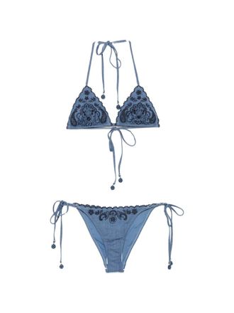 Zimmermann Aster Denim-Bikini-Set