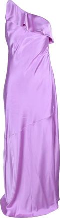 Access Fashion Asymmetrical One-Shoulder Purple Long Dress