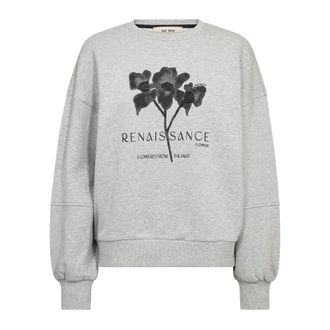 Mos Mosh Sweatshirts & Hoodies - Dames - Sweatshirts - Grijs - M - Leer - Hoodies & sweatvesten