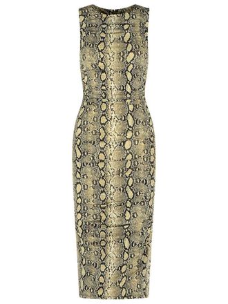 Michael Kors Snake Print Viscose Blend Dress