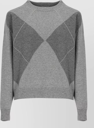 PESERICO wool silk cashmere diamond-knit embellished sweatshirt
