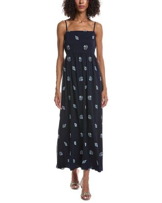CeCe by Cynthia Steffe Cece Spaghetti Strap Square Neck Midi Dress