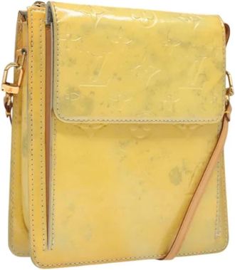 Louis Vuitton Tweedehands leren Louis Vuitton tassen - Dames - Vintage Schoudertas - Geel - ONE Size - Leer - Vintage