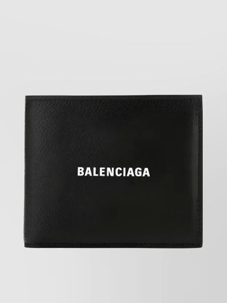 Balenciaga leather logo-print bi-fold wallet