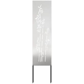 vidaXL Pantalla De Privacidad Para Jard&iacute;n Floral Plateado 32 X 140 Cm Vidaxl
