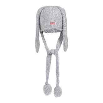Kenzo Accessoires, unisex, Grijs, ONE Size, Hat with ears