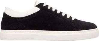 Emporio Armani Dames/Dames Kalfssuède Trainers (Blauw/Wit)