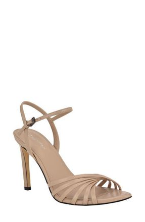 Calvin Klein Daniella Ankle Strap Pointed Toe Sandal in Light Natural at Nordstrom, Size 9.5