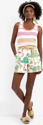 Trina Turk Noriah Flamingo Fizz Voile Short at Nordstrom, Size 14