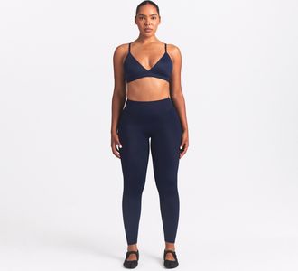 Nike Womens SKIMS Shine High-Waisted Bonded 26 Leggings in Blue | BOLEG8352W-NVY