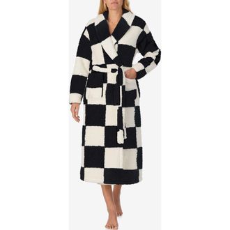 Sanctuary Checkered Robe in Black Check at Nordstrom Rack, Size X-Small/small