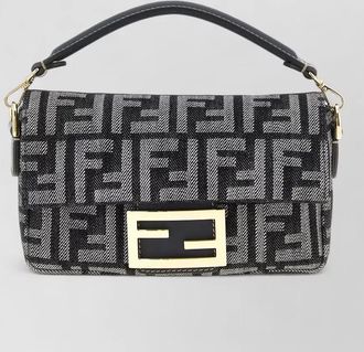 Fendi mini handbag with top handle and chain strap