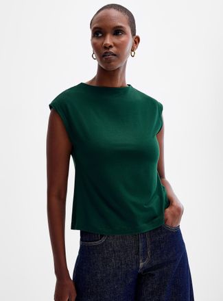 Contemporaine Womens Cap-sleeve ultra-flowy T-shirt