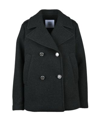 Douuod Grey Wool-Blend Giada Picot Coat