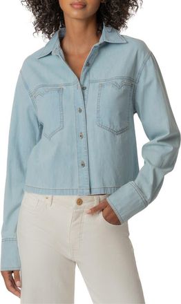 Kut from the Kloth Aubrey Cropped Long Sleeve Button Down Shirt in Advantage at Nordstrom, Size X-Large