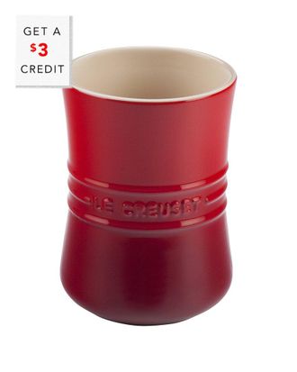 LE CREUSET Cerise Utensil Crock With $3 Credit