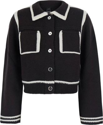 Pinko Pinko, Truien & Vesten, Dames, Bruin, S, Merino Kant Jasje
