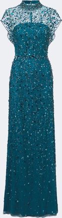 Jenny Packham Crystal Drop embellished gown