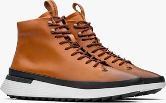 Wolf & Shepherd Crossover Hiker WTZ Brown Leather Hiking Boots HAWK466