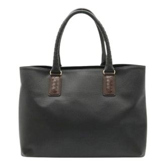 Bottega Veneta Pre-owned Bolso Tote Marco Polo de Lona Recubierta - Pre-owned - Mujer - Negro - ONE SIZE