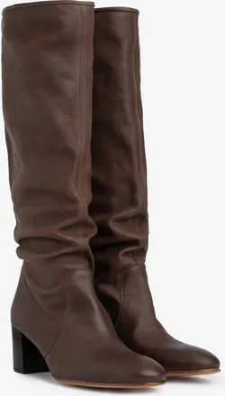 Pedro Garcia High knee boot in brown suede | Xantia | Fall winter 25 | PEDRO GARCIA
