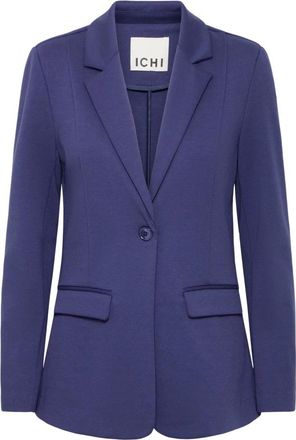 Ichi Patriot Blue Blazer Jas Klassieke Silhouet - Dames - Blazers - Blauw - XS - Leer - Jassen