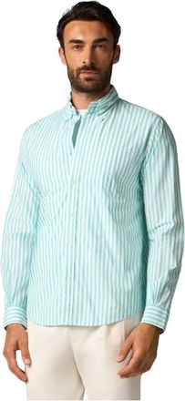Brooks Brothers Vrijdag Shirt - Heren - Casual Overhemden - Groen - XL - Katoen - Overhemden