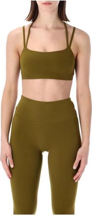 Nike Zenvy Strappy Bra - Dames - Sport BHs - Groen - L - Nylon - Fitness