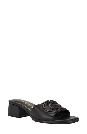 Guess Cerinna Block Heel Sandal in Black 001 at Nordstrom, Size 6.5
