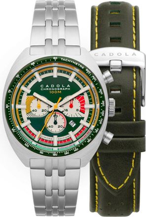 Cadola 1977 Chronograph Quartz Green Dial Mens Watch CD-1023-44