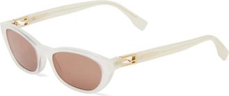 Fendi Baguette Sunglasses - female - Fendi - Sunglasses - White - 54 MM - Accessories
