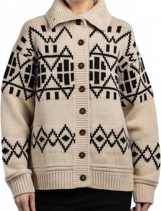 White + Warren Merino Fair Isle Jacket In Ivory Combo