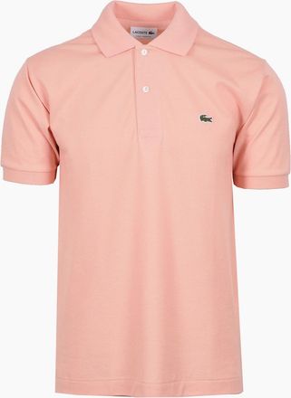 Lacoste Mens Lacoste L.12.12 Pique Cotton Polo Peach - Pink - Size: 40